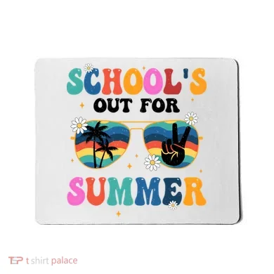 Schools Out For Summer Hippie Retro Mousepad