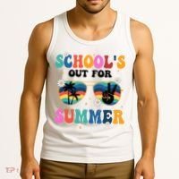 Schools Out For Summer Hippie Retro Tank Top thumb 3