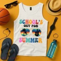 Schools Out For Summer Hippie Retro Tank Top thumb 4