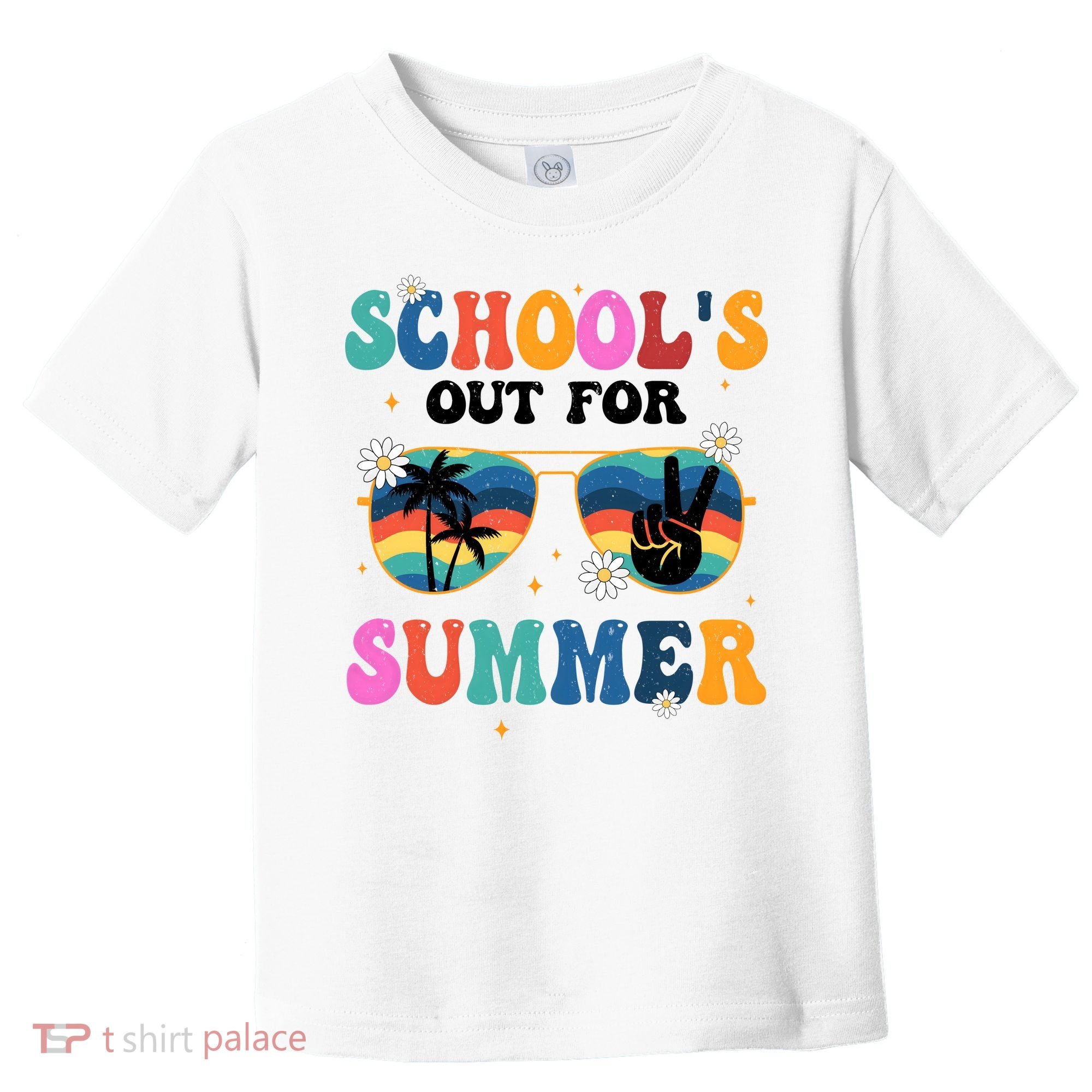 Schools Out For Summer Hippie Retro Toddler T-Shirt