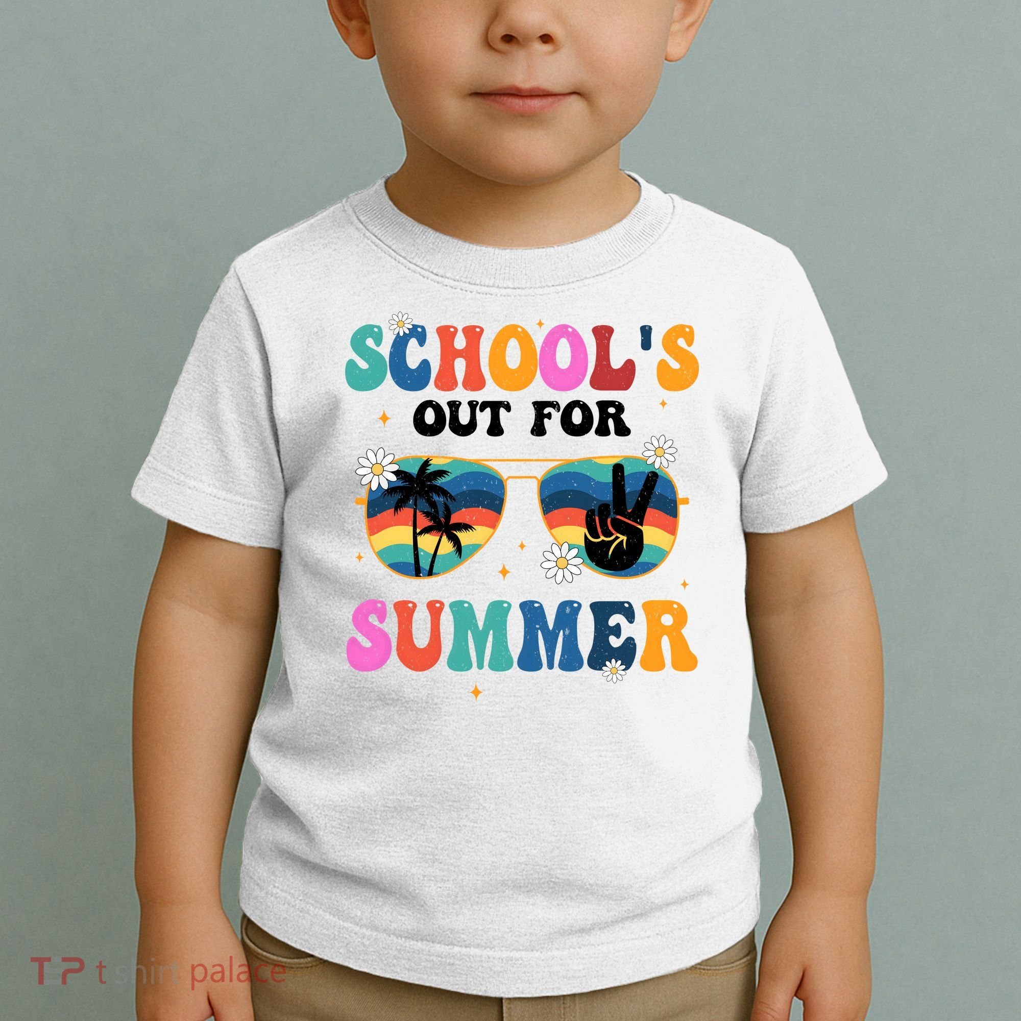 Schools Out For Summer Hippie Retro Toddler T-Shirt