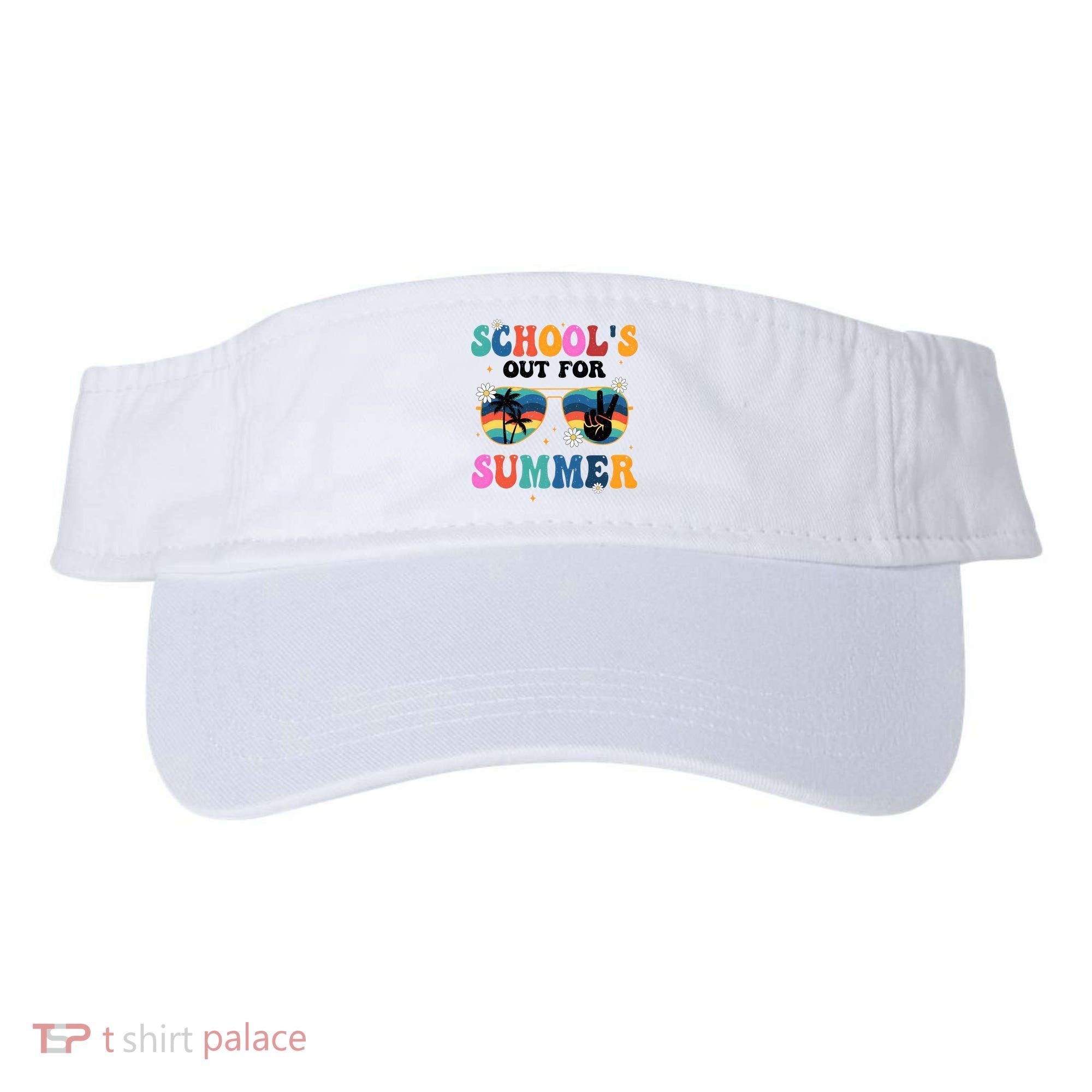 Schools Out For Summer Hippie Retro Visor