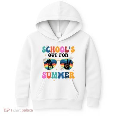 Schools Out For Summer Hippie Retro Kids Hoodie