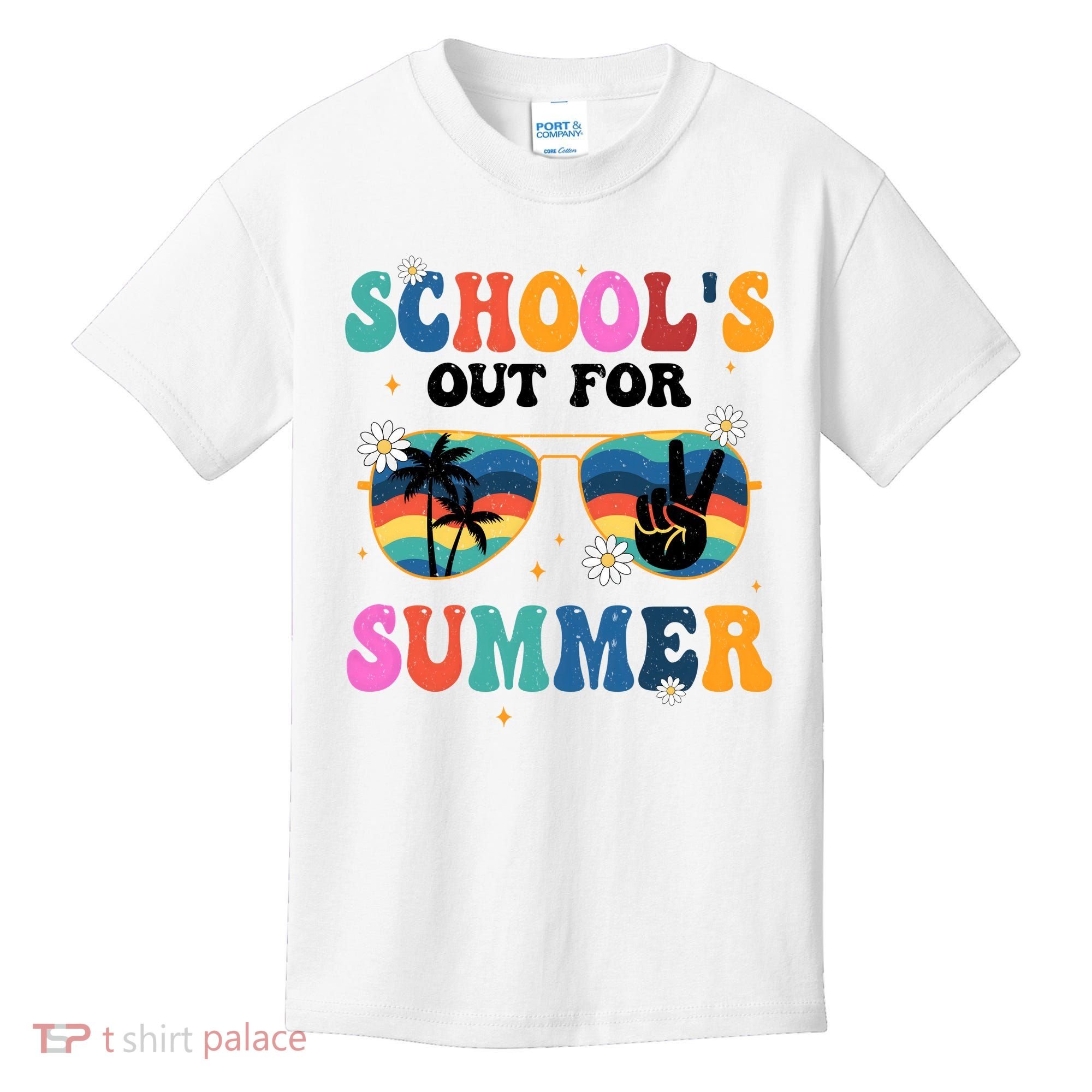 Schools Out For Summer Hippie Retro Kids T-Shirt