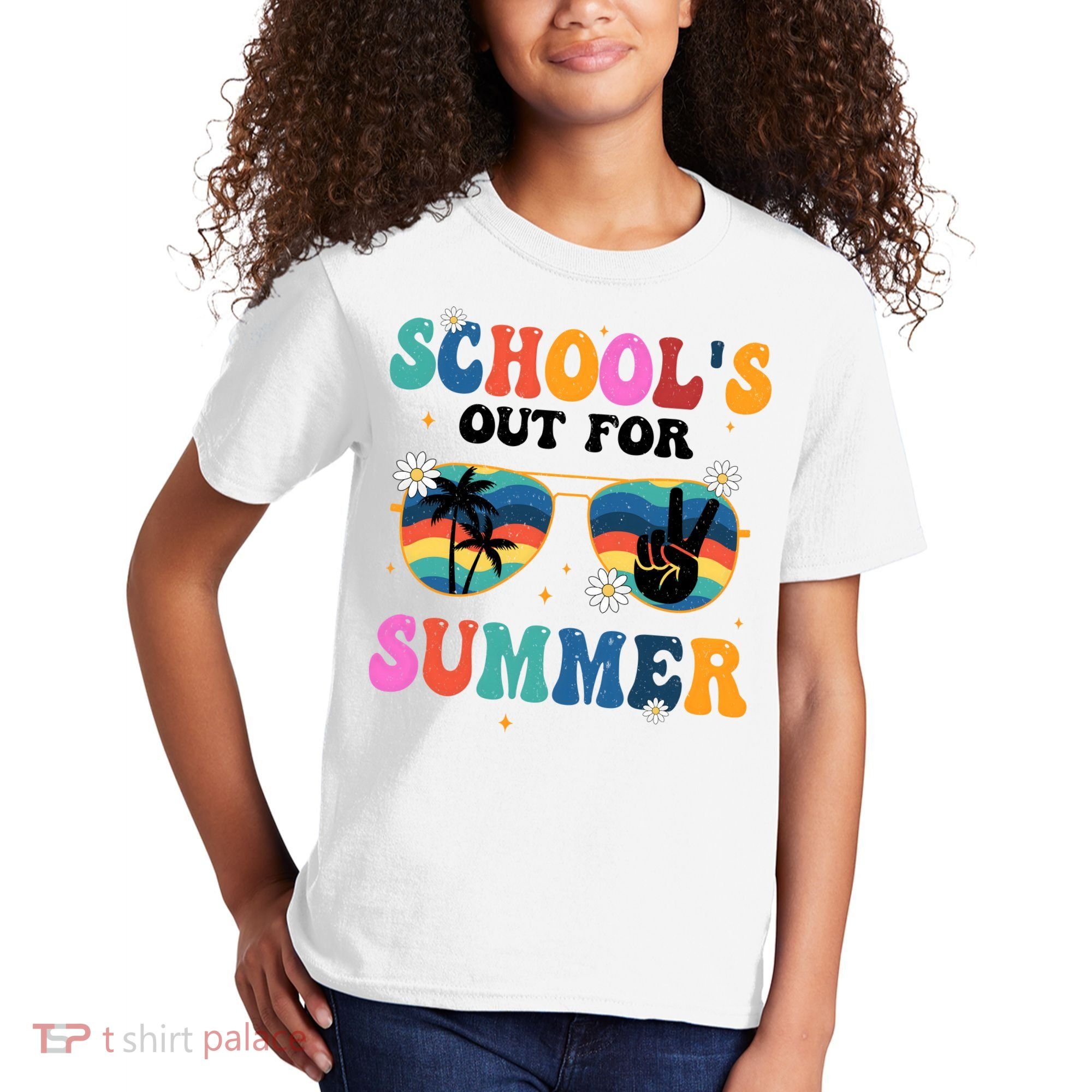 Schools Out For Summer Hippie Retro Kids T-Shirt