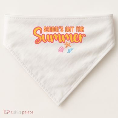 Schools Out For Summer Cute USA-Made Doggie Bandana