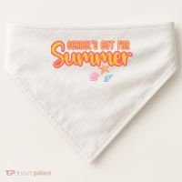 Schools Out For Summer Cute USA-Made Doggie Bandana thumb 0