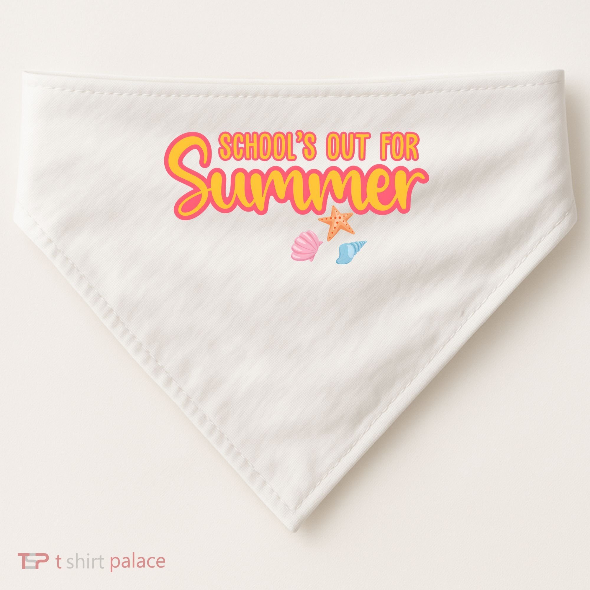 Schools Out For Summer Cute USA-Made Doggie Bandana