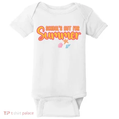 Schools Out For Summer Cute Baby Bodysuit