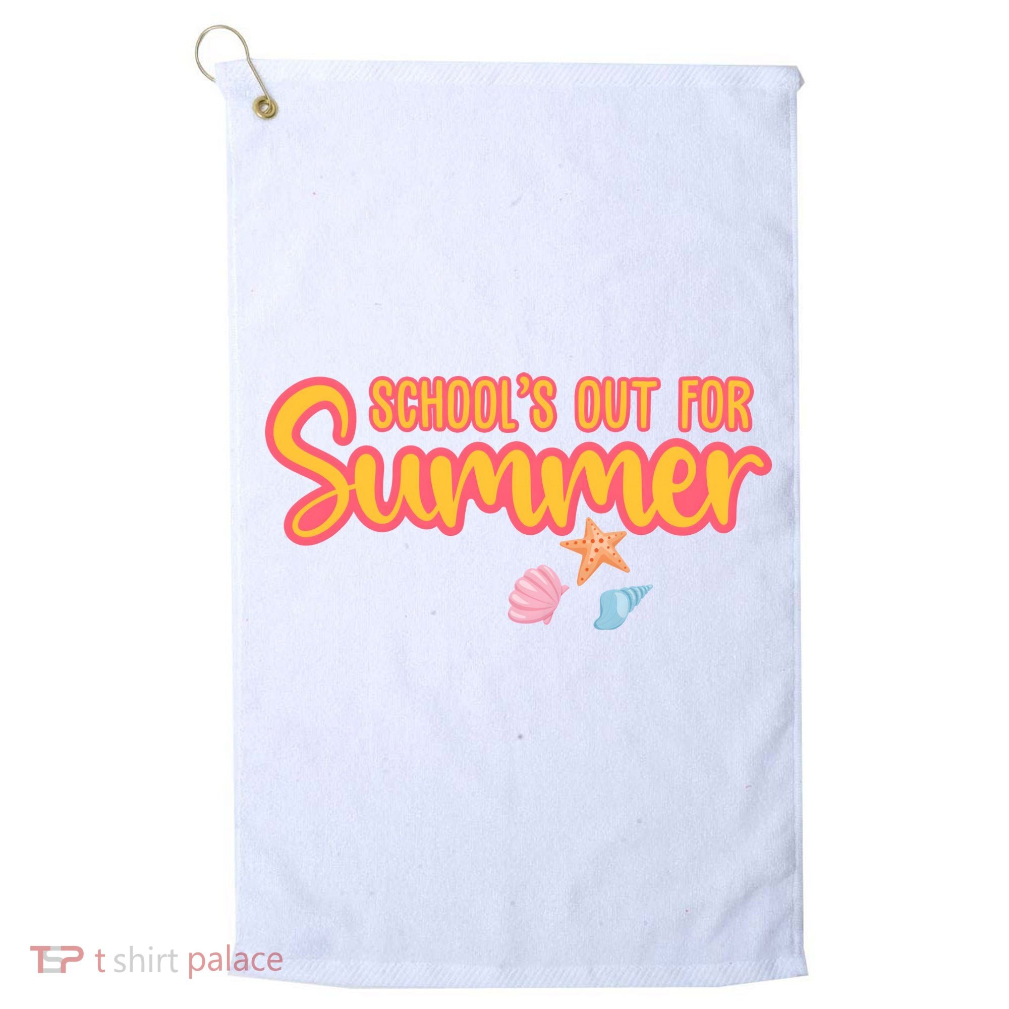 Schools Out For Summer Cute Golf Towel