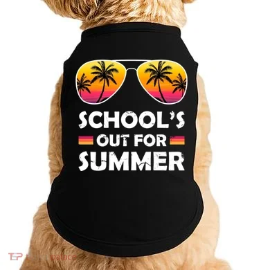 School's Out For Summer Palm Trees Doggie Tank