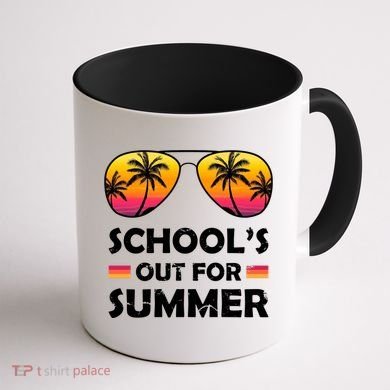 School's Out For Summer Palm Trees Coffee Mug back