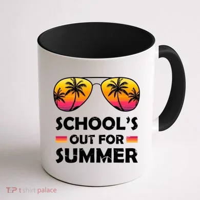 School's Out For Summer Palm Trees Coffee Mug back