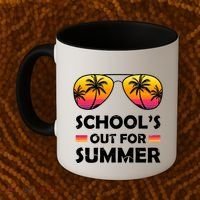 School's Out For Summer Palm Trees Coffee Mug thumb 2