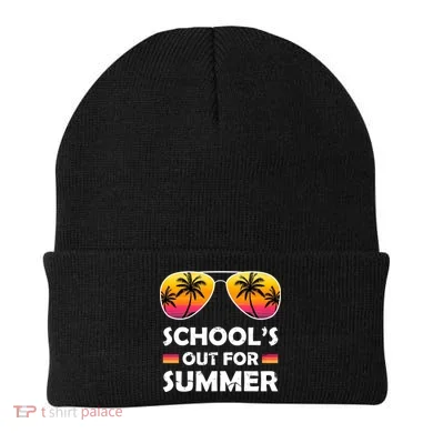 School's Out For Summer Palm Trees Beanie