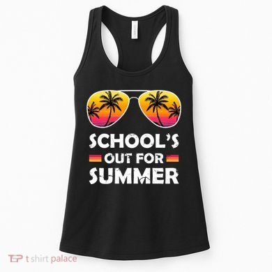 School's Out For Summer Palm Trees Women's Tank Top