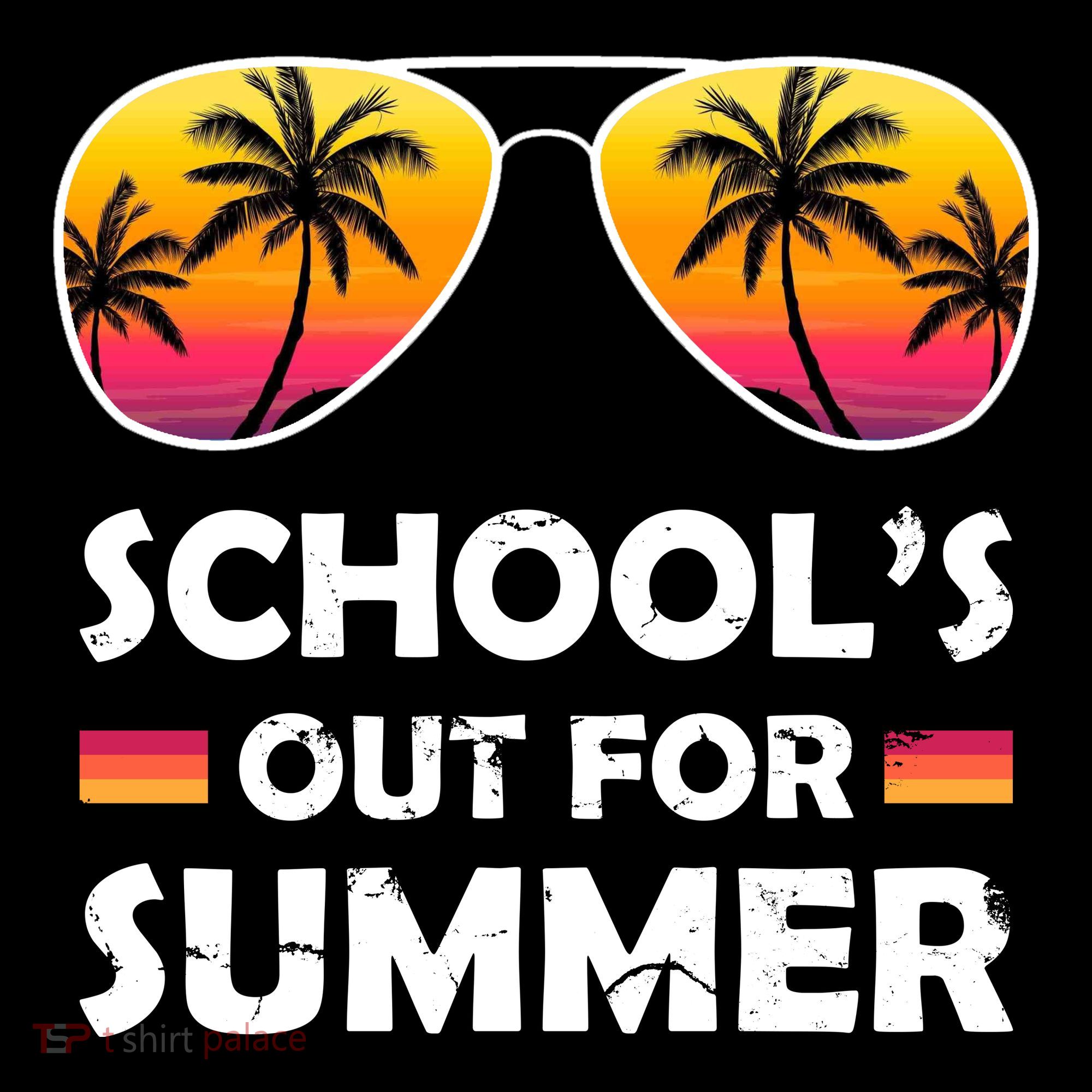 School's Out For Summer Palm Trees Women's Tank Top