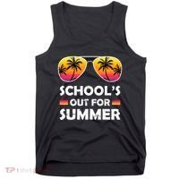 School's Out For Summer Palm Trees Tank Top thumb 0