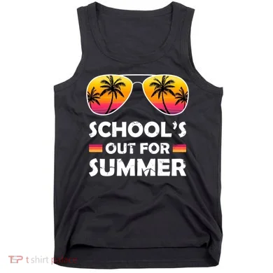 School's Out For Summer Palm Trees Tank Top
