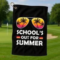 School's Out For Summer Palm Trees Golf Towel thumb 1