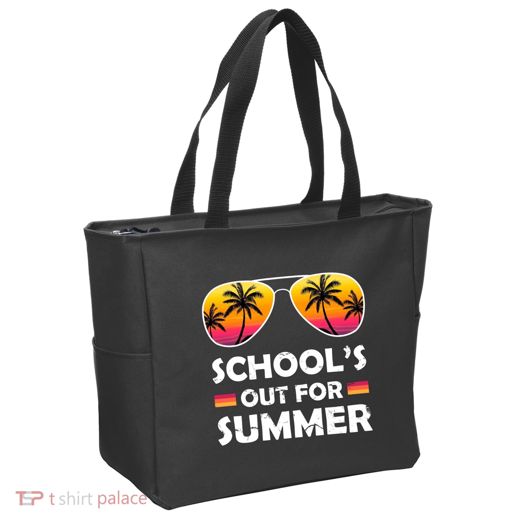 School's Out For Summer Palm Trees Tote Bag