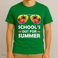 School's Out For Summer Palm Trees T-Shirt thumb 3