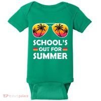 School's Out For Summer Palm Trees Baby Bodysuit thumb 0