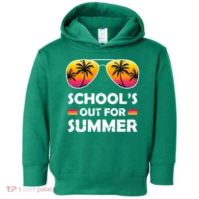 School's Out For Summer Palm Trees Toddler Hoodie