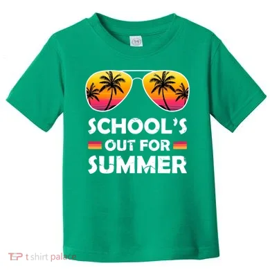 School's Out For Summer Palm Trees Toddler T-Shirt