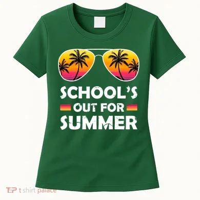 School's Out For Summer Palm Trees Women's T-Shirt