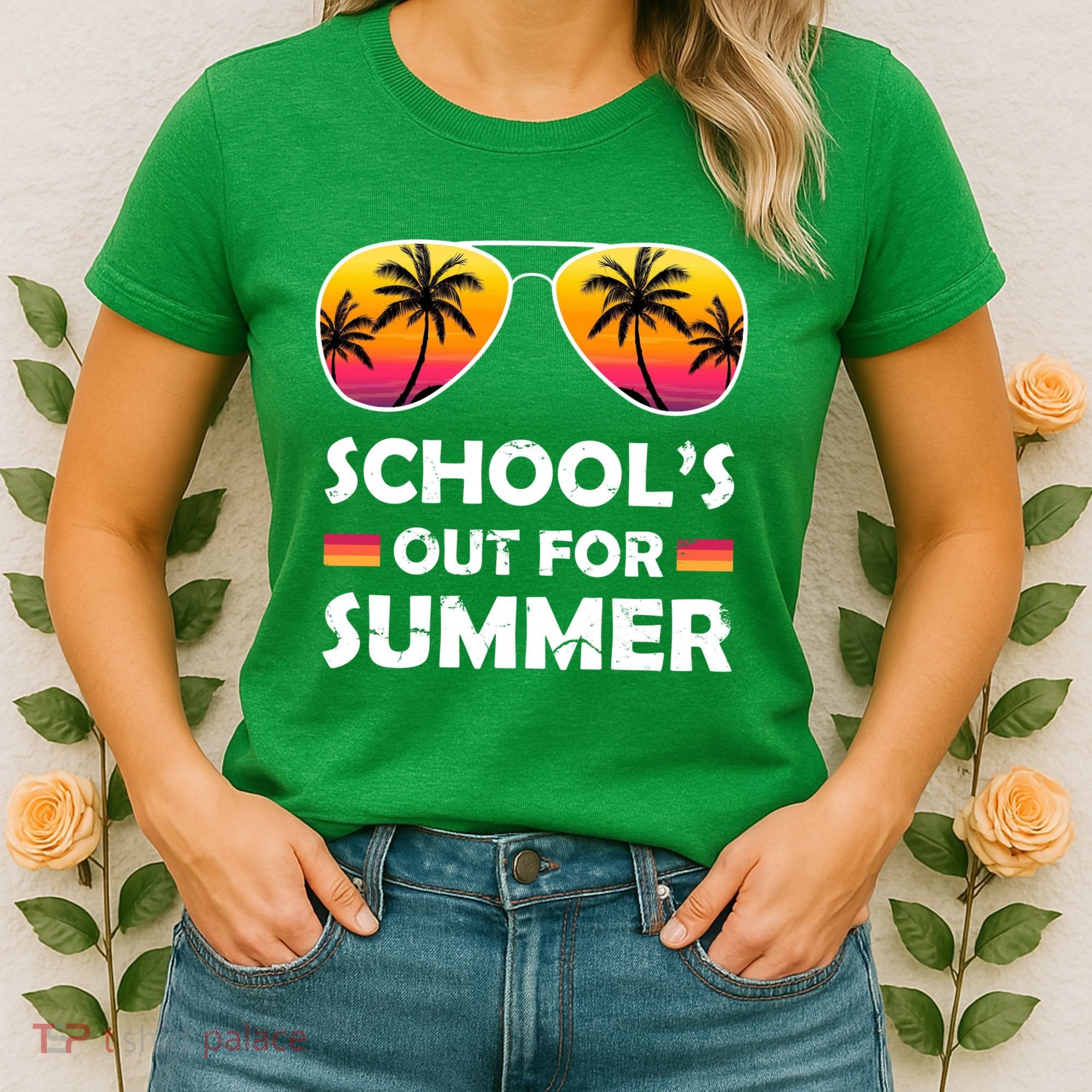 School's Out For Summer Palm Trees Women's T-Shirt