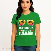 School's Out For Summer Palm Trees Women's T-Shirt thumb 4
