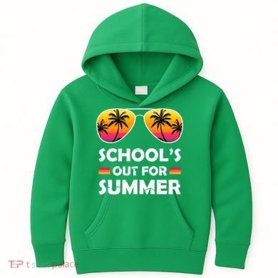 School's Out For Summer Palm Trees Kids Hoodie