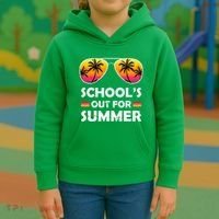 School's Out For Summer Palm Trees Kids Hoodie thumb 3