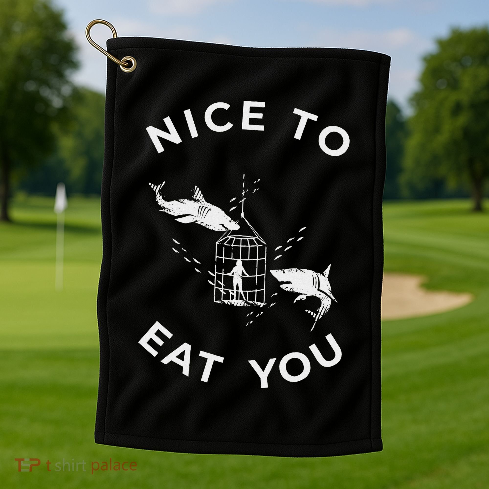 Shark Outfit For A Shark Meme Lover Golf Towel
