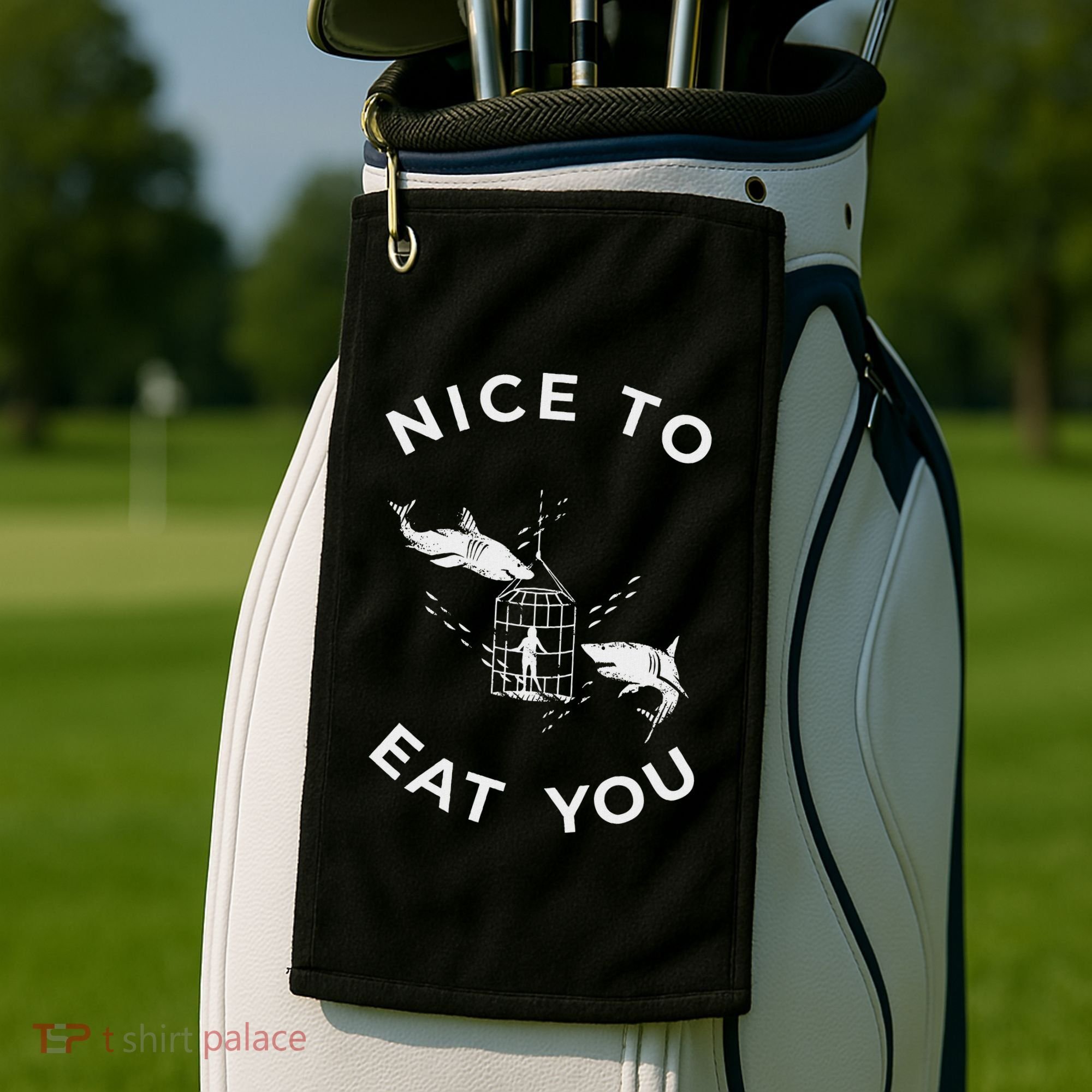 Shark Outfit For A Shark Meme Lover Golf Towel