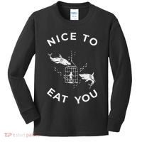 Shark Outfit For A Shark Meme Lover Kids Long Sleeve Shirt thumb 0