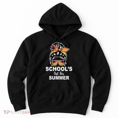 Schools Out For Summer Female Bun Sunglass Hoodie