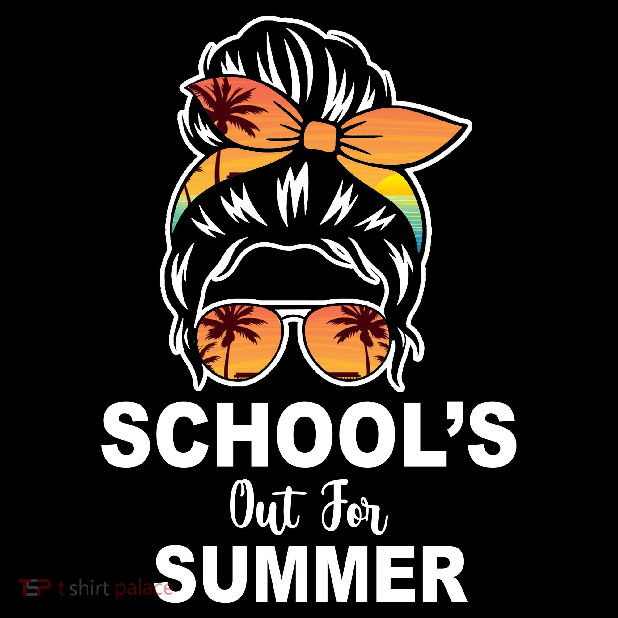 Schools Out For Summer Female Bun Sunglass Hoodie