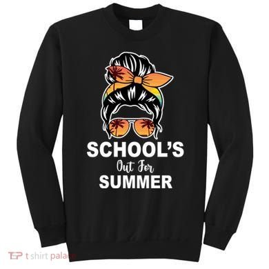 Schools Out For Summer Female Bun Sunglass Sweatshirt