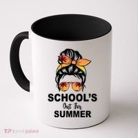 Schools Out For Summer Female Bun Sunglass Coffee Mug thumb 0