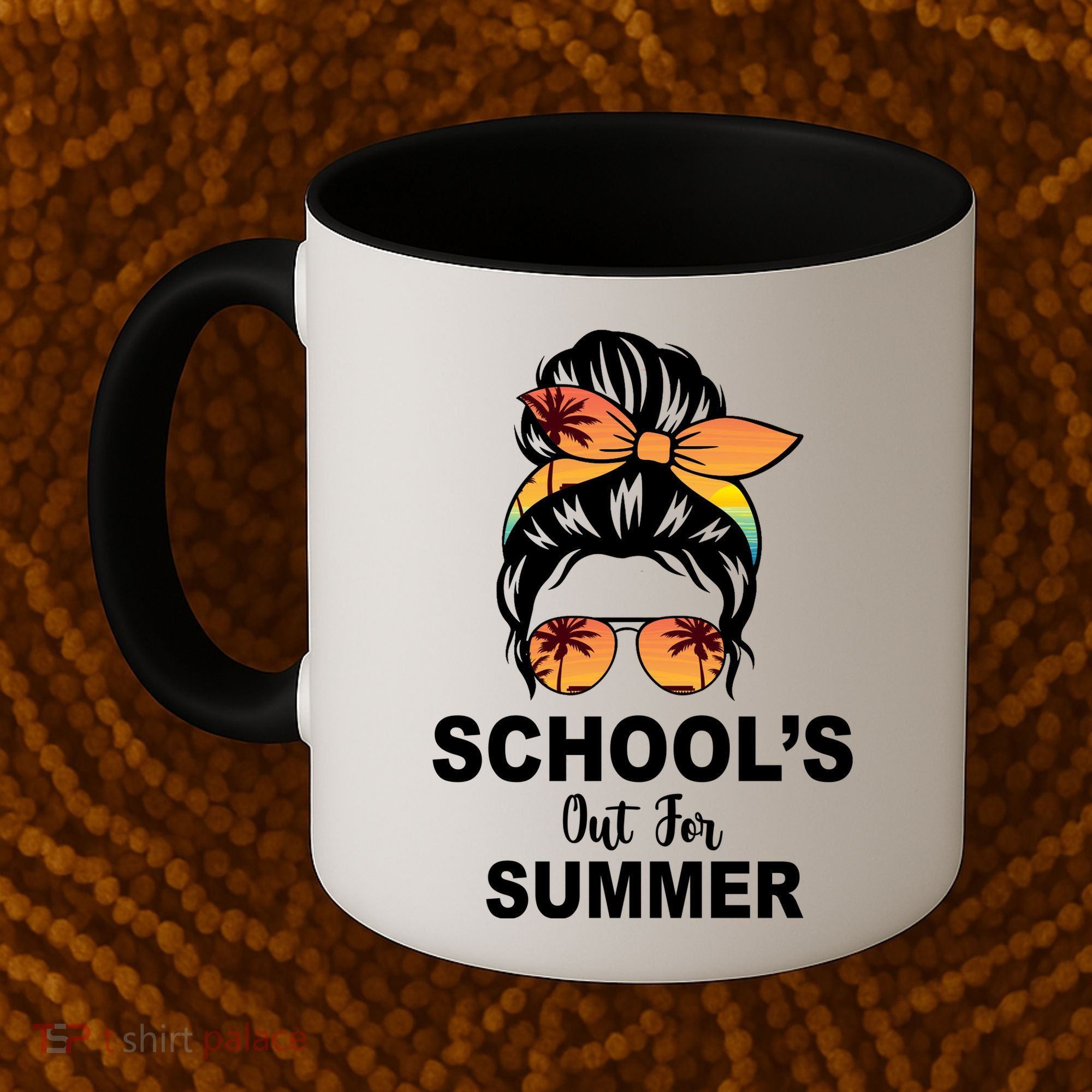 Schools Out For Summer Female Bun Sunglass Coffee Mug