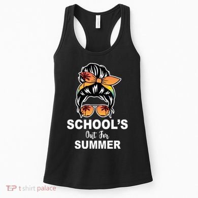 Schools Out For Summer Female Bun Sunglass Women's Tank Top