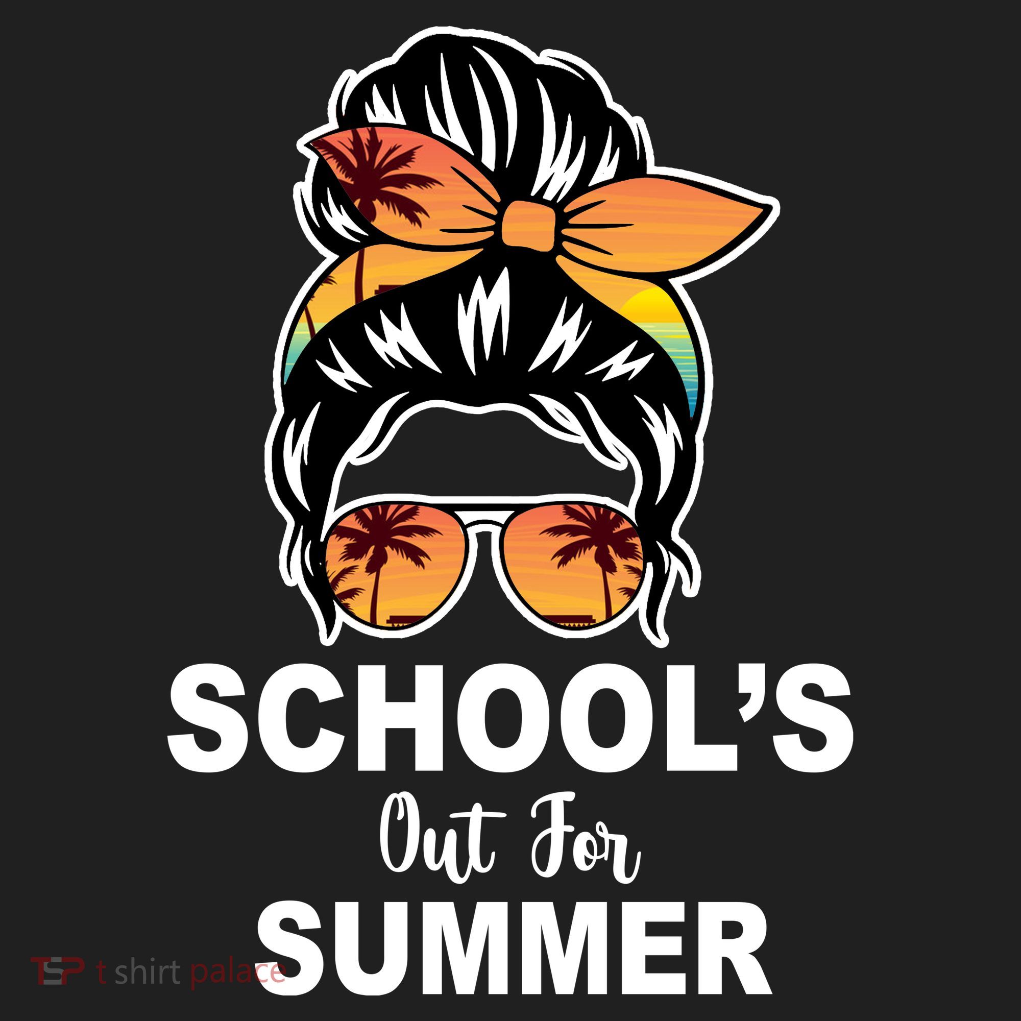 Schools Out For Summer Female Bun Sunglass Hat