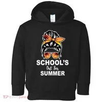 Schools Out For Summer Female Bun Sunglass Toddler Hoodie thumb 0