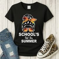 Schools Out For Summer Female Bun Sunglass Women's T-Shirt thumb 3