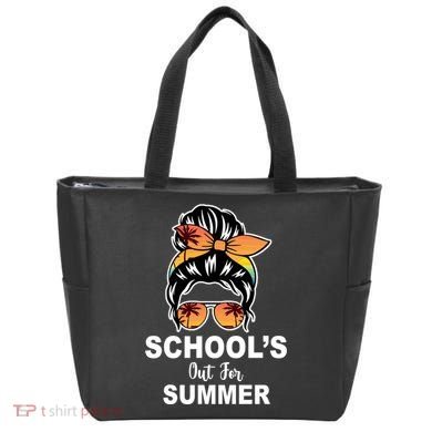 Schools Out For Summer Female Bun Sunglass Tote Bag
