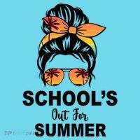 Schools Out For Summer Female Bun Sunglass Long Sleeve Shirt thumb 2