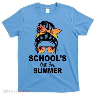 Schools Out For Summer Female Bun Sunglass T-Shirt