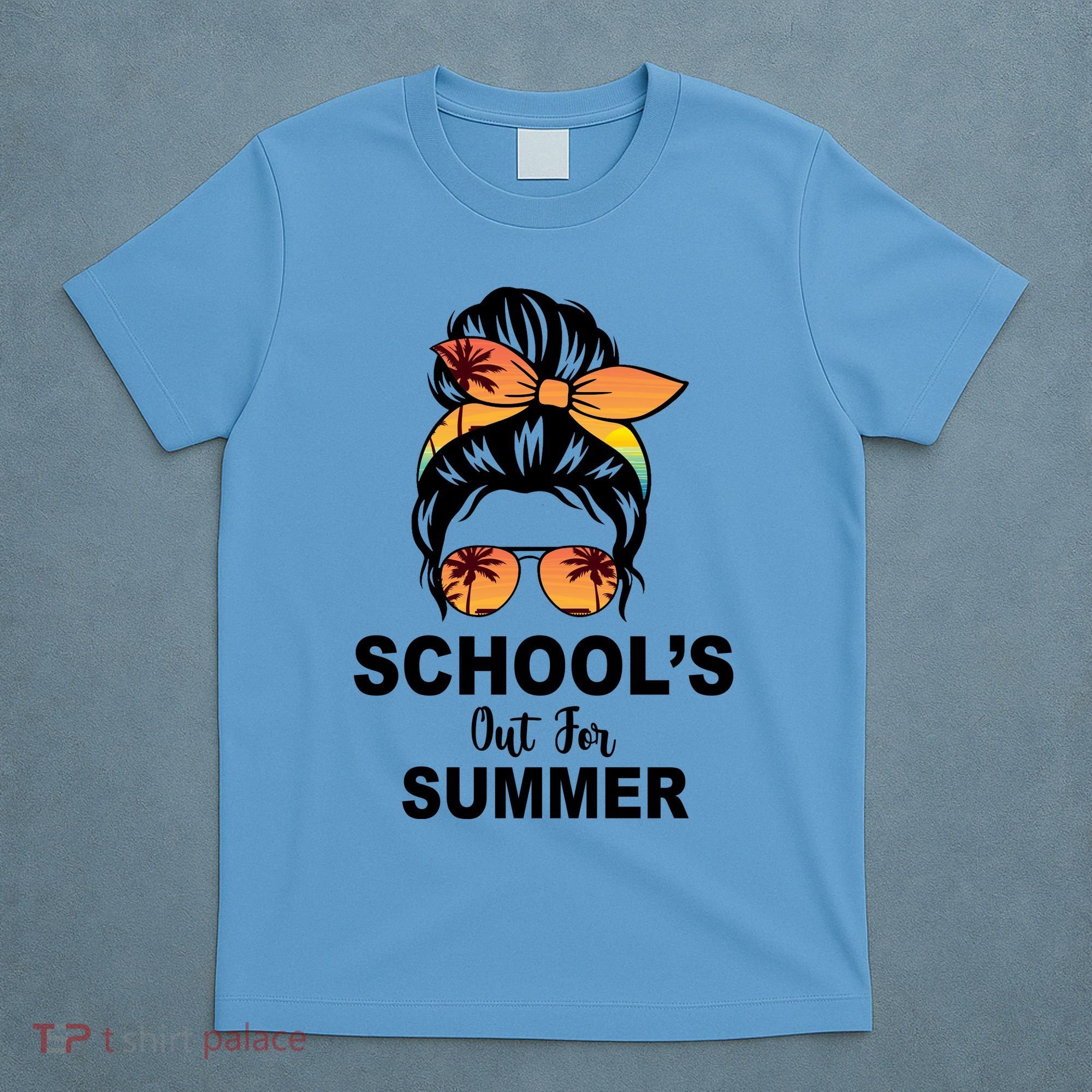 Schools Out For Summer Female Bun Sunglass T-Shirt